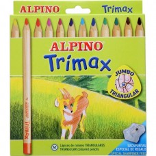 Alpino Kuru Boya Trimax Karton Kutu Jumbo Tam Boy Üçgen 12 Lİ 