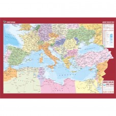 Akdeniz  Ülkeleri  Siyasi  Haritası (70x100 cm.)