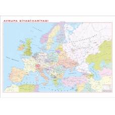 Avrupa  Siyasi Haritası (100x140 cm.)