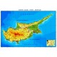 Kıbrıs  Fiziki Haritası (70x100 cm.)